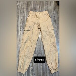 Women Tan Cargo Pants